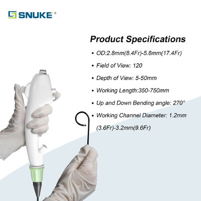 Buen precio Cámara de endoscopio flexible desechable con 2.8 mm OD mínimo y conectividad USB LEMO para urología ENT y broncoscopia en línea